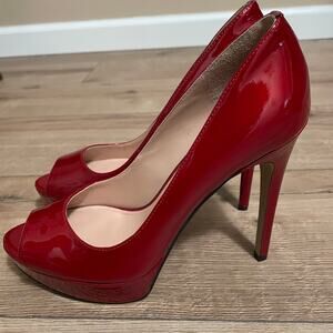 Enzo Angiolini Red Peep Toe Heels